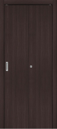 Складная дверь Браво-0, цвет: Wenge Melinga, с покрытием из эко шпона, серия: Bravo A, размер: 200*35