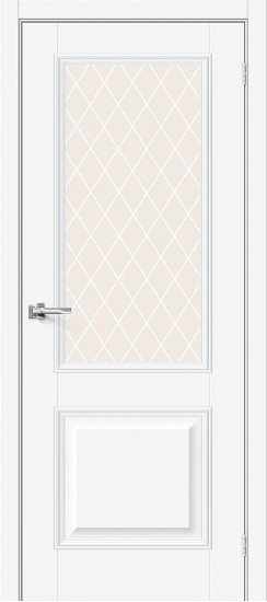 Межкомнатная дверь Классик-13, цвет: White Silk, с покрытием: ПЭТ, серия: Classic, размер: 200*60
