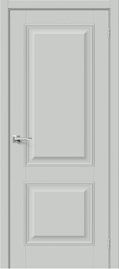 Межкомнатная дверь Классик-12, цвет: Grey Silk, с покрытием: ПЭТ, серия: Classic, размер: 200*60