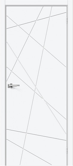 Межкомнатная дверь Граффити-5.Д.П, цвет: White Silk, с покрытием: ПЭТ, серия: Graffiti, размер: 200*60