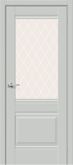 Межкомнатная дверь Прима-3, цвет: Grey Silk, с покрытием: ПЭТ, серия: Prima, размер: 200*60