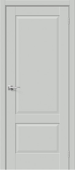 Межкомнатная дверь Прима-12, цвет: Grey Silk, с покрытием: ПЭТ, серия: Prima, размер: 200*60