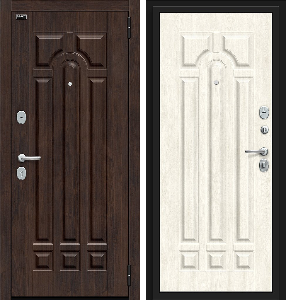 Входная дверь Форт Kale, цвет: Almon/Nordic Oak, из серии: Bravo R, размер: 205*86, открывание: Левое