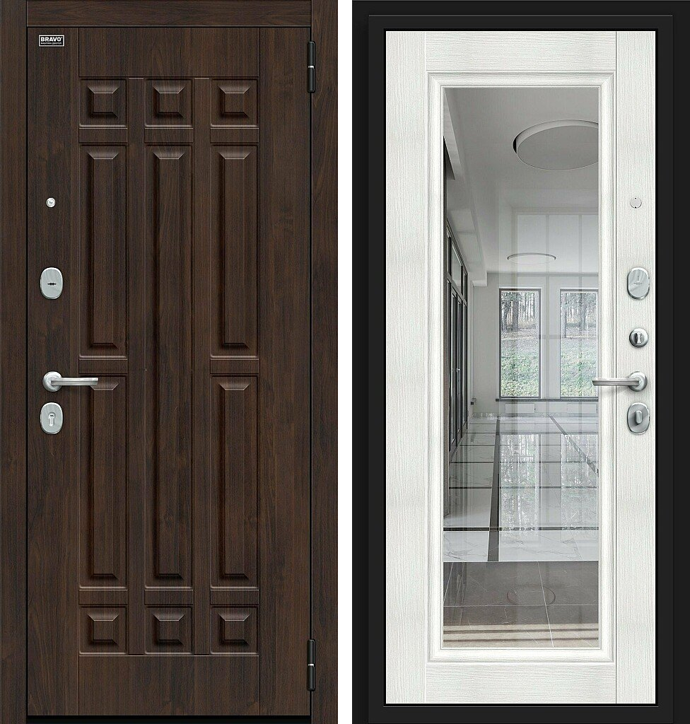 Входная дверь Форм Kale, цвет: Almon/Bianco Veralinga, из серии: Bravo R, размер: 205*86, открывание: Левое