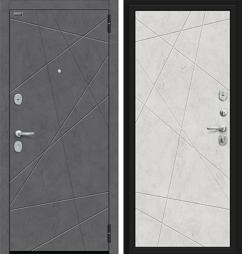 Входная дверь Граффити-5.5 Kale, цвет: Slate Art/Look Art, из серии: Bravo R, размер: 205*86, открывание: Левое